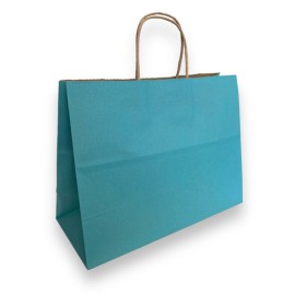 Bolsa Kraft Boutique Azul Cielo