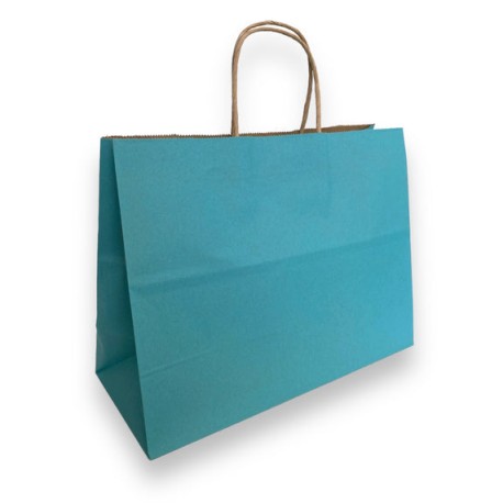 Bolsa Kraft Boutique Azul Cielo
