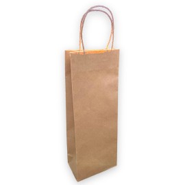 Bolsa kraft c/asa para vino
