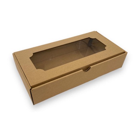 Caja chocolatera rectangular con mica