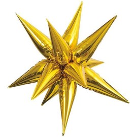 Globo Estrella 3D Dorado